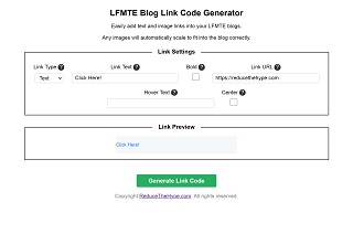  Blog Link Code Creator